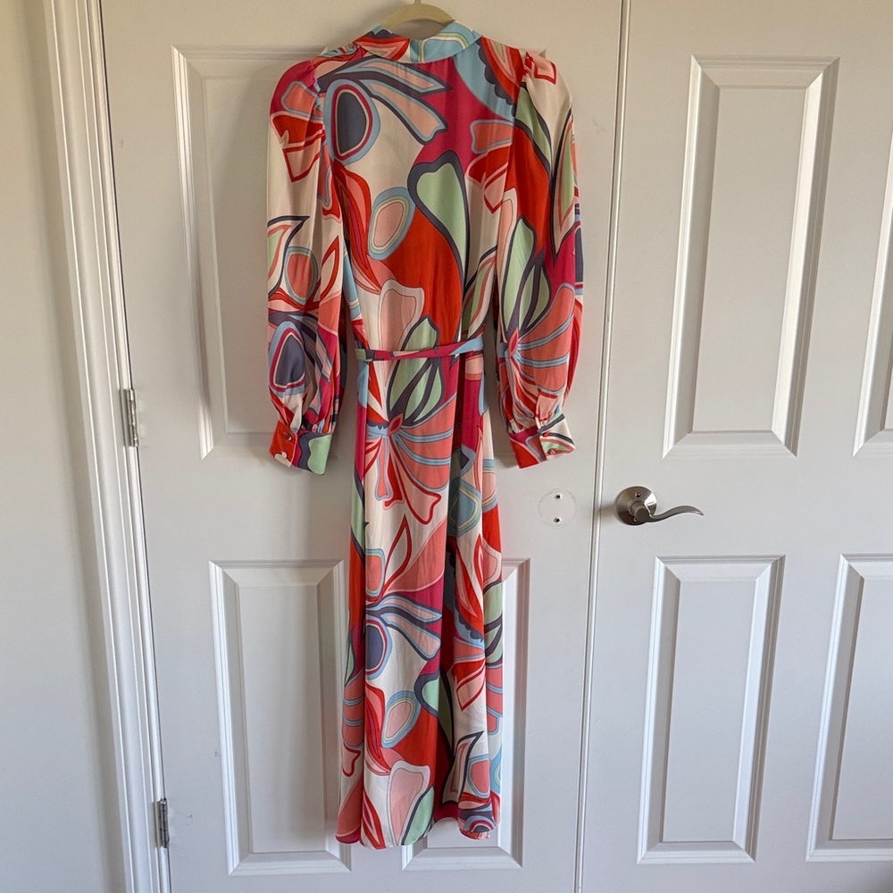 Alexis for Target Mied Floral Long Sleeve Robe Dress Size XS - Picture 11 of 13